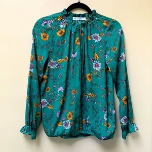 New with tag ACOS&A Green Floral Blouse